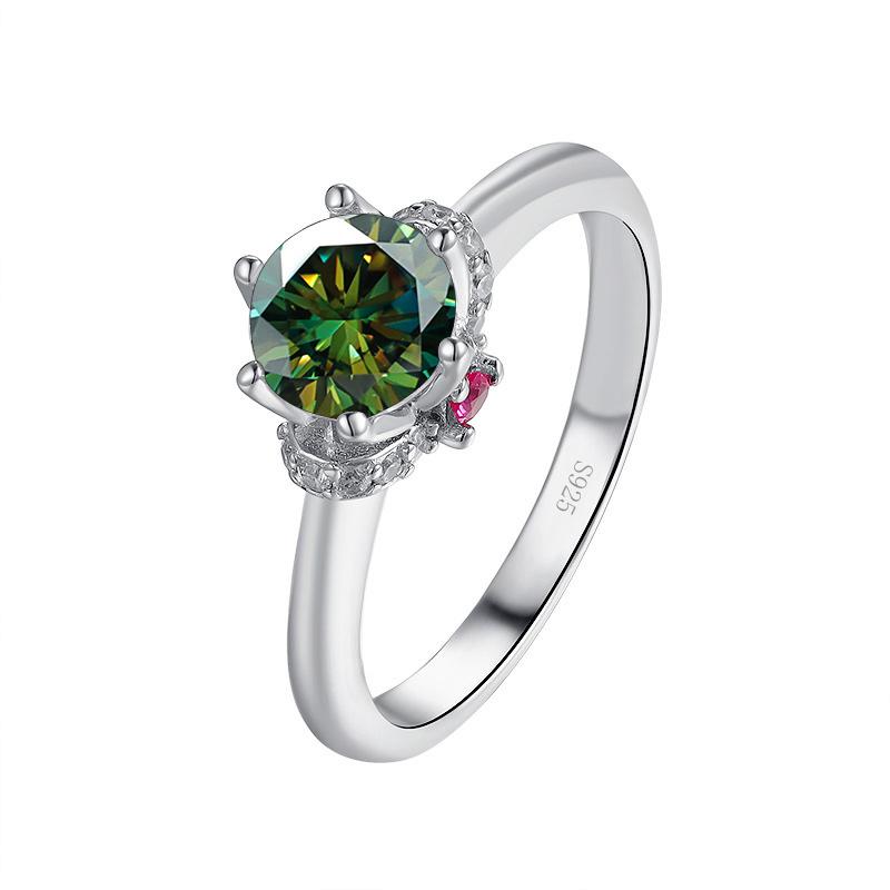 Bague Ringen Mosang Diamond Ring With Six Claws For Women With Eight Hearts And Eight Arrows Moissanite Classic