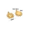 5Pcs Feather Tag Sun Flower Charms Gold Color Stainless Steel Pendants Necklace Earrings Making for DIYJewelry Findings Bulk