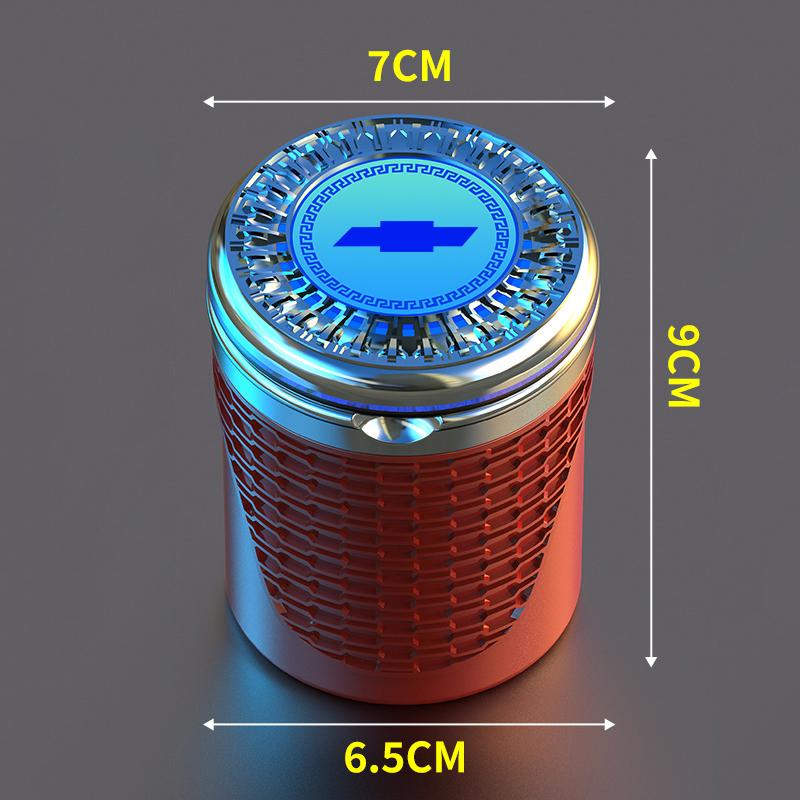Portable Car Ashtray Cup LED Light Cigarette Ash Tray For Chevrolet Spark Captiva Cruze Malibu Equinox Trax Camaro Blazer Bolt