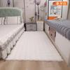 Měkká králičí kožešinová podložka pro koberce v ložnici Nadýchaná teplá podložka na pohovku Noční koberec