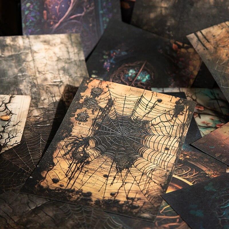 30pcs/pack Retro Dark Material Book Classical Handbook Material Scrapbook DIY Decoration