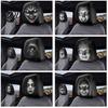 Eerie Car Interior Styling Realistic Horror Headrest Covers, Double Sided Scary Passenger Decorative Sleeves Illusion Seat Protector, Universal