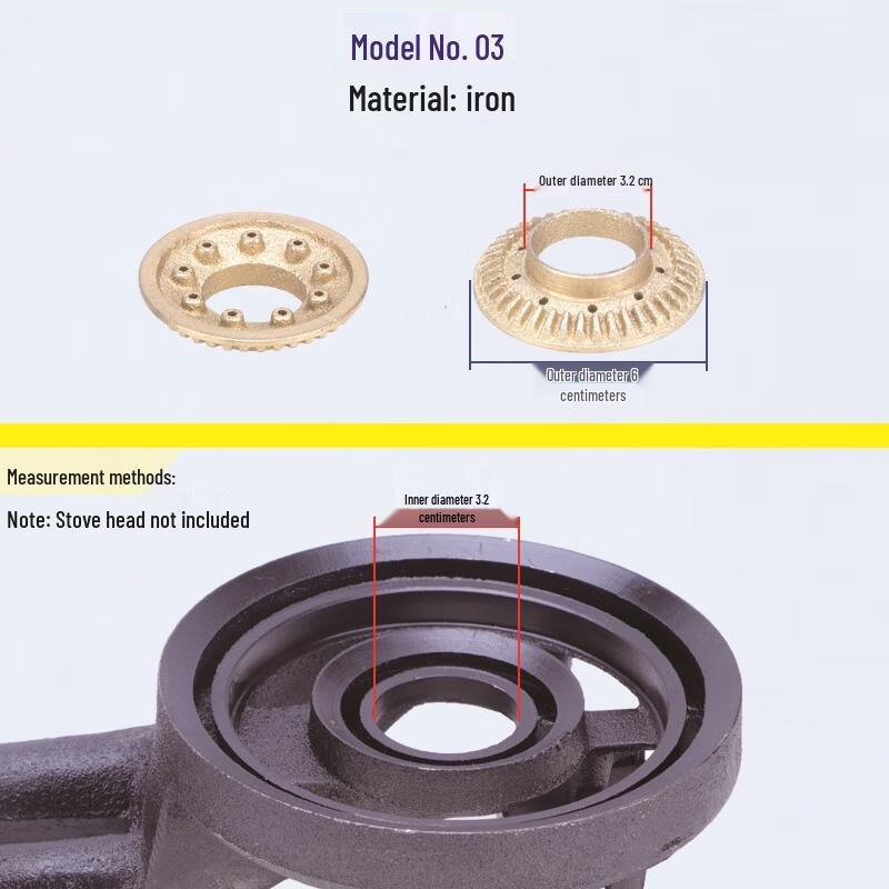 Gas Stove Burner Cap and Flame Divider Kit