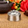  Vintage Jewelry Box, Europn   Round Flower Carved Zinc Alloy with Soft Cloth Lining Trinket   Box for  S R S Necklace Storage 