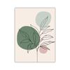 Abstract Leaf Human Face Curve Block Color Cactus Line Poster Nordic Wall Art Canvas Painting Print Pictures Living Room Decor