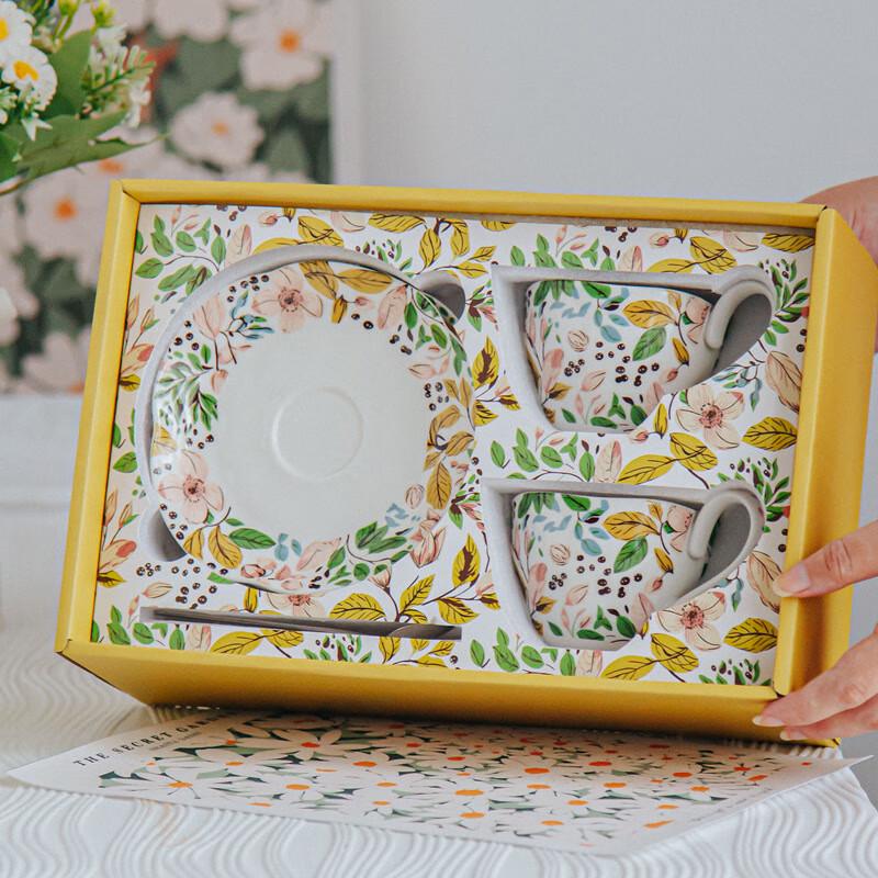 Jasmine Flower Coffee Cup & Saucer Gift Set