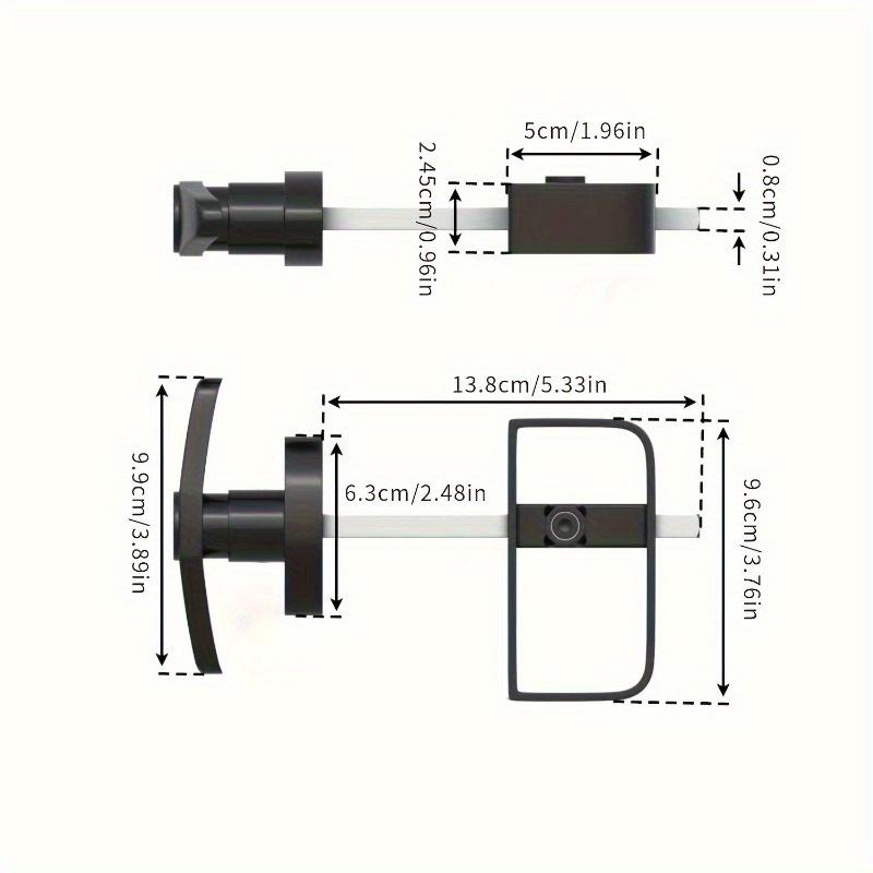 1pc Shed Door Lock Latch, Shed Door T Handle Lock, 2 Keys - Shed Door Hardware - Black