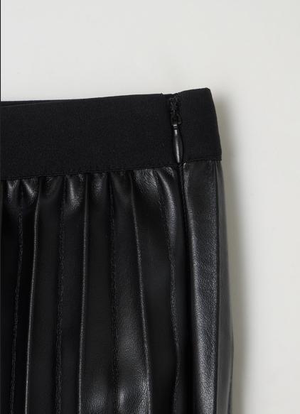 Iel Faux Leather Pleated Mini Skirt