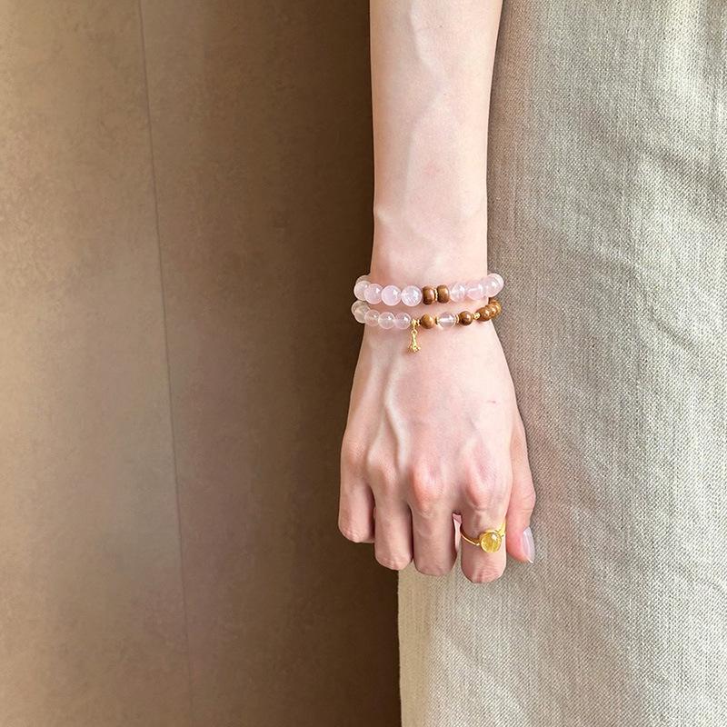 Natural purple lithium Hui Cook beaded bracelet light luxury high sense fashion simple temperament exquisite versatile niche jewelry