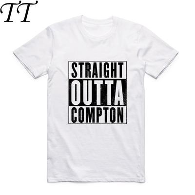 2019 Mode Herren Print N.W.A Straight Outta Compton T-Shirt Rundhals Kurzarm Sommer Unisex NWA Hip Hop Streetwear Oberteile T-Shirts