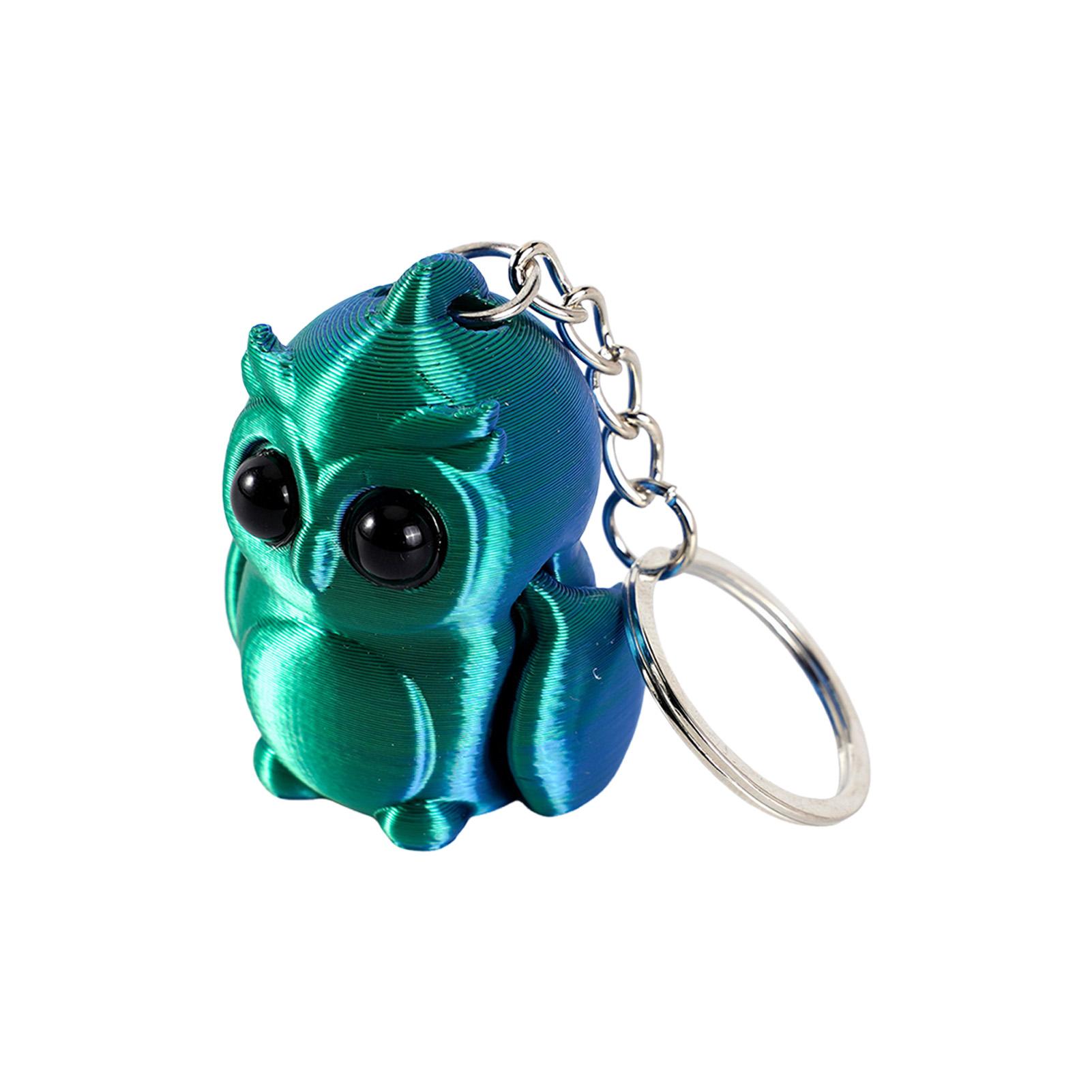 

3D Printed Owl Keychain Model Toy Unique Design Simulation Backpack Charm for Kids Boys Girls Birthday Gifts