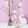 Felt Easter Rabbit Ornaments Cartoon Bunny Craft Decor With Ropes Spring Bunny Party DIY Tree Hanging Decorations