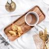Japanese Acacia Wood Tray: Rectangular Plate, Fruit/Snack Dish, Oval Breadboard, Teacup Saucer