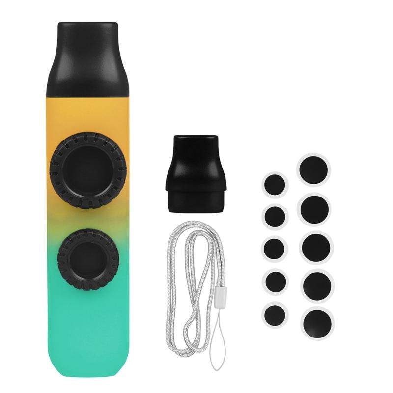 Easy to Playing ABS Construction Kazoo with Double Membrane Design Ideal for Beginners Children and Family Activity