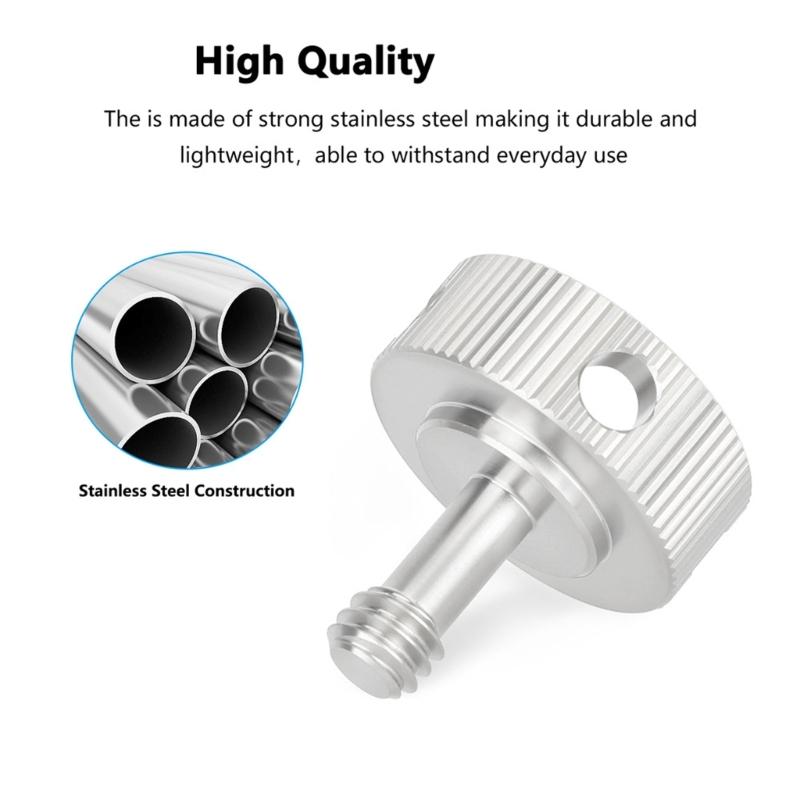 Steel 1/4inch Threaded Knob Screw Adapter With Hole For Quick Release Photography Equipment Fastening & Tightening