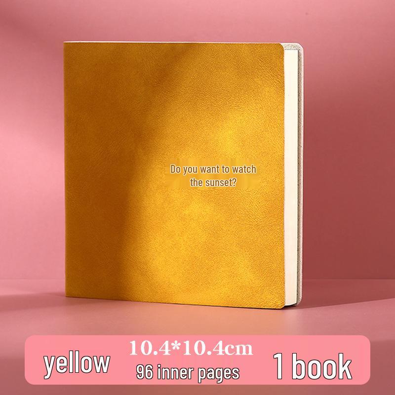 Stylish Cartoon Stamp Mini Notebook: Cute, High-Value, Simple Square Pocket Journal