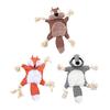 Yousheng Pet Toy Plush Fox Raccoon Squirrel Shape Dog Chew Toy Interactive Pet Squeak Toy Bite-Resistant Teeth Cleaning Playing Toy for Cats Dogs