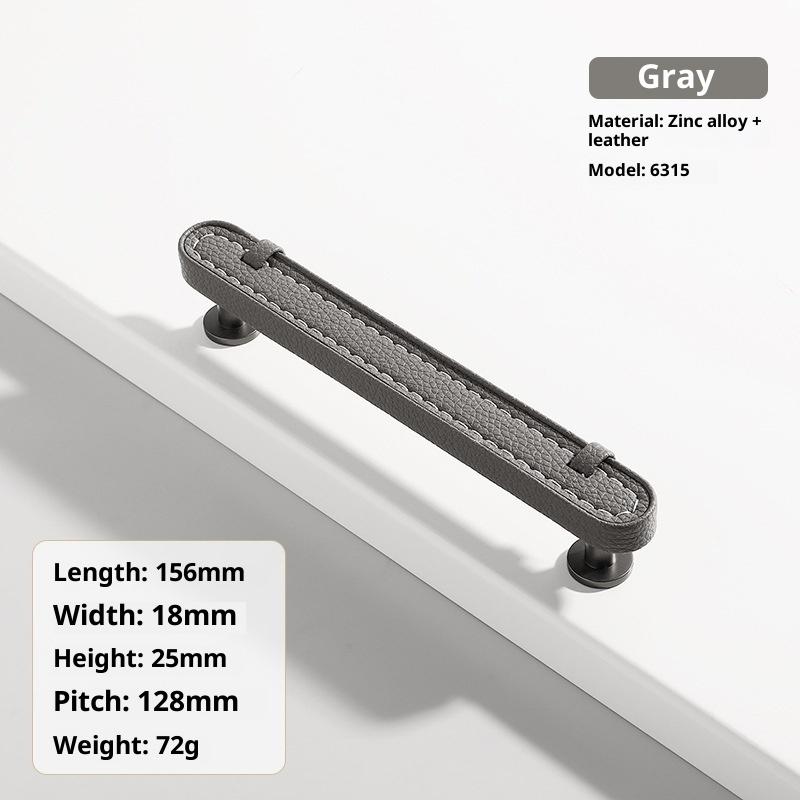 Zinc Alloy Leather Handle Shoe Cabinet Knobs And Handles Kitchen Cupboard Door Pulls Drawer Knobs Furniture Handle Hardware