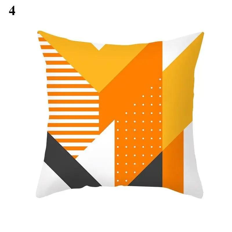 Clip Red Brown Pillowcase Decorative Geometric Print Abstract Pattern Pillowcase Home Supplies Pillowcase Sofa Cushion Cover