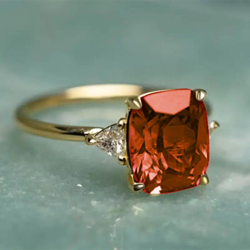 

Huitan Luxury Bright Zirconia Ring Female 4 Colors Available Finger Jewelry for Women Fashion Wedding Ceremony Accessories Gift 12