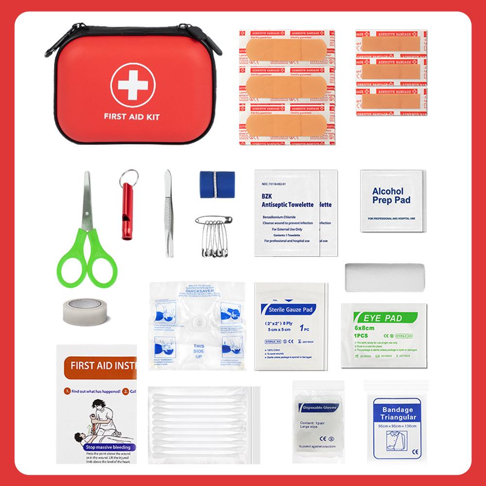 Enhanced EVA 101-Piece Home Emergency Rescue Kit - Compact Medicine Storage Bag