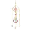 Faux Crystal Suncatcher for Window Natural Stone Rainbow Maker with Prism Pendant for Indoor Outdoor