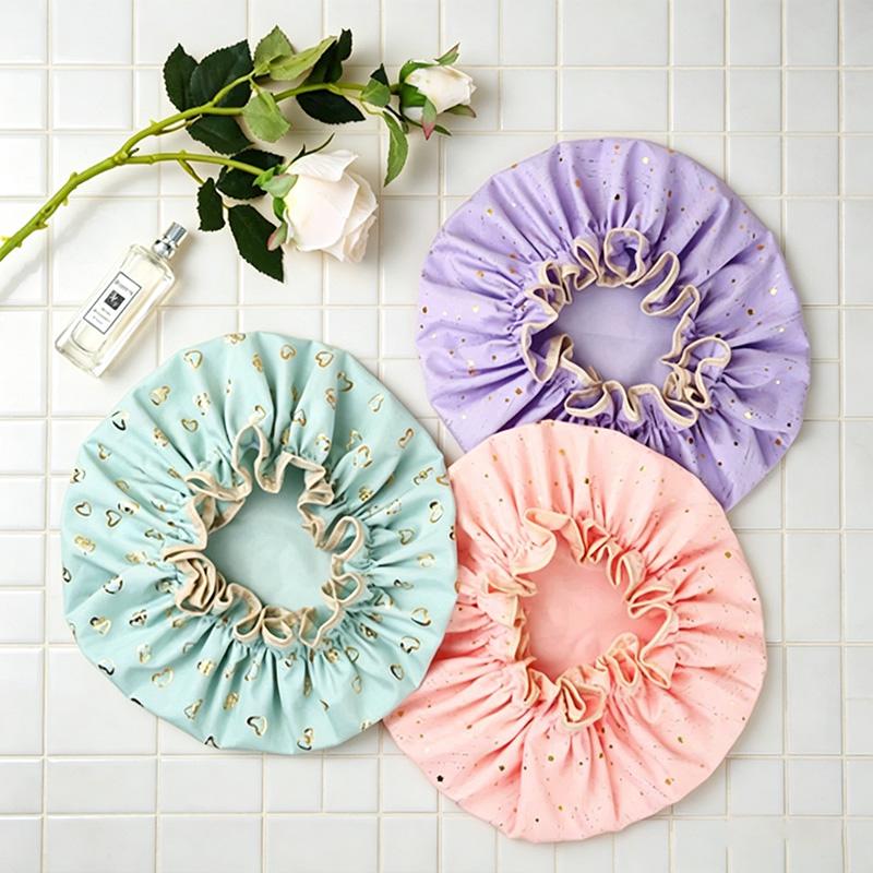 Shower Caps Waterproof Bathing Cap for Women Donuts for Hair Bonnet Douche Swimming Cap Shower Suit XYM004