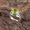 Peridot Gemstone 925 Sterling Silver Jewelry Handmade Promise Ring Gift For Him RR-11-3