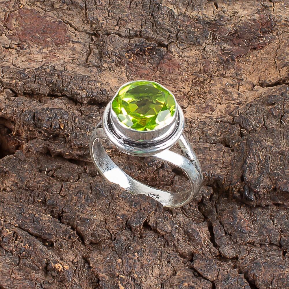 Peridot Gemstone 925 Sterling Silver Jewelry Handmade Promise Ring Gift For Him RR-11-3