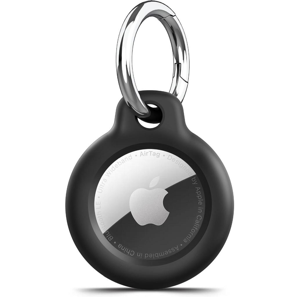 AirTag2 Hard PC Sleutelhangerhoes met Anti-Verlies Gesp voor Apple Tracker.