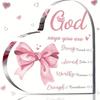 2D Flat "God Says You Are" Heart-shaped Acrylic Desktop Decoration, Suitable for Wall Decoration, Porch, Room, Villa, Accents Home, Hallway, or Workpl