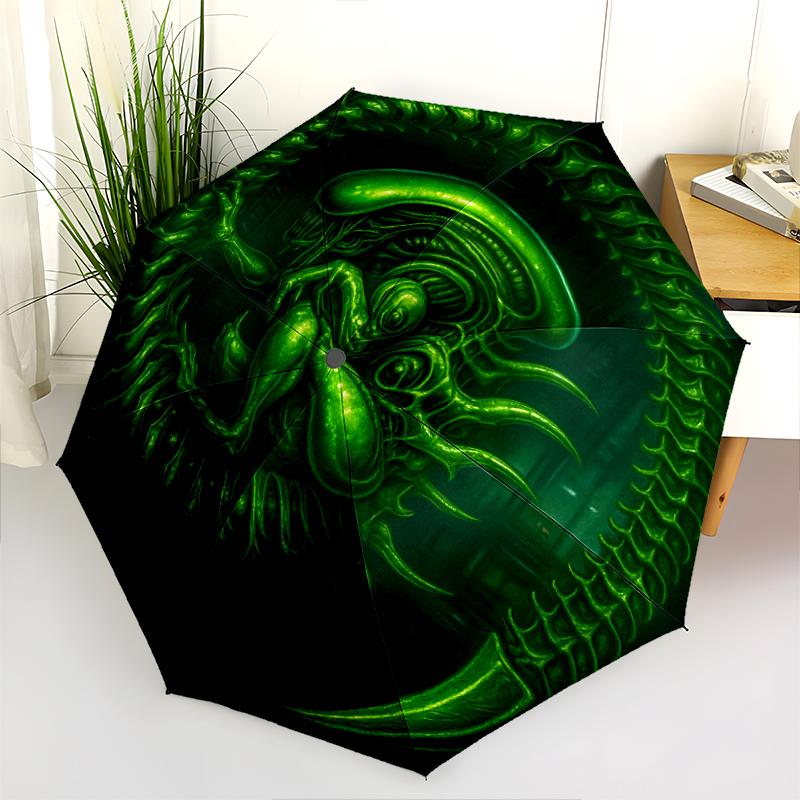 1 Pezzo Ombrello Pieghevole Automatico - Fantasia Cartone Animato, Design Portatile e Pieghevole con 8 Stecche, Regali di Natale e Compleanno