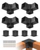 Pergola Bracket Kit, 4x4 Inch (Inner Size 92 X 92 Mm), 4 Pcs 3-Way Heavy Duty Corner Bracket Woodworks DIY Post Base Kit