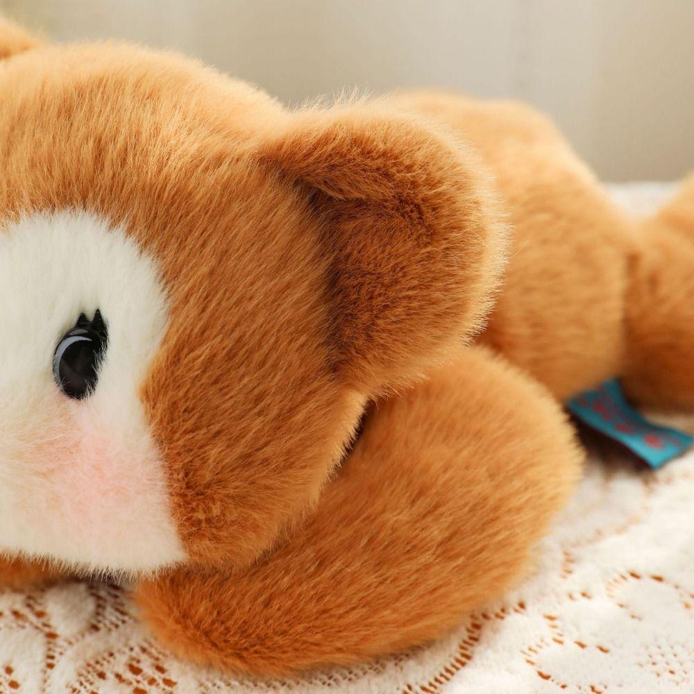Fluffy Rabbit Plush Doll Lying Posture Stuffed Panda Doll Cute Simulation Animal Toy  Christmas