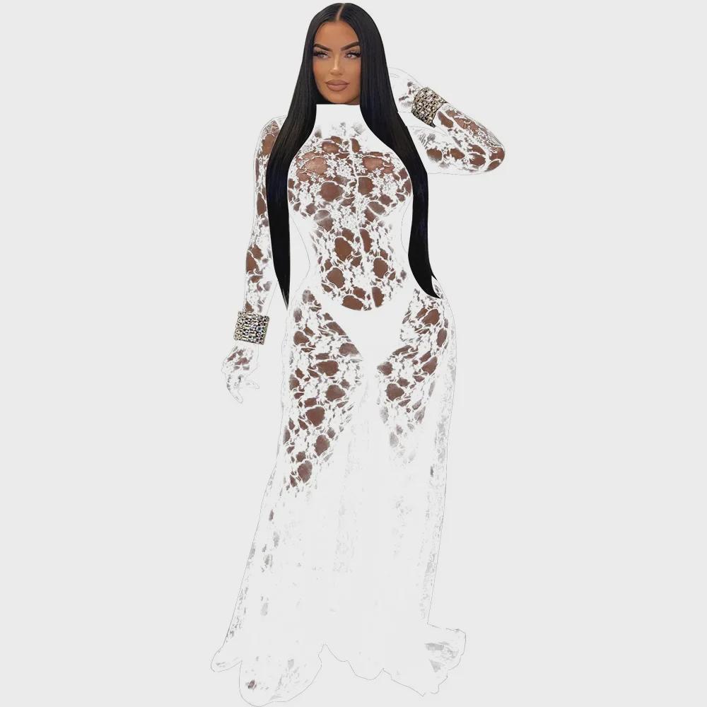 

Комбинезон с открытой спиной и кружевными бретелями - сексуальная европейская/американская женская мода 2XL белый