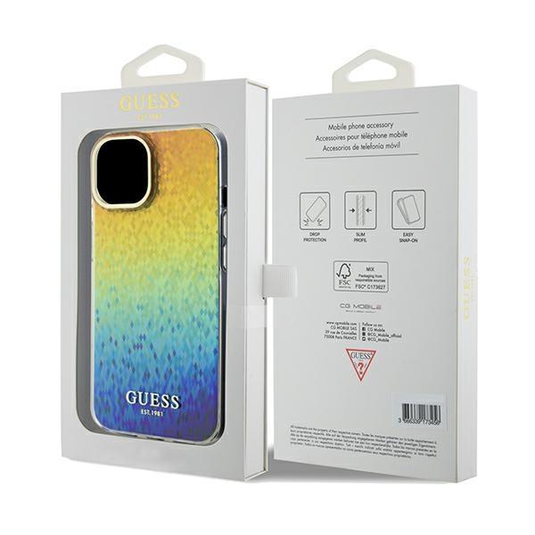 Guess Guhcp14Shdecmi Iphone 14 / 15 / 13 6.1 Wielokolorowy Hardcase Iml Faceted Mirror Disco Iridescent