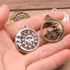 25x29mm Dual-Color Moon, Star & Sun Pendants – Natural Handmade Jewelry Accessories