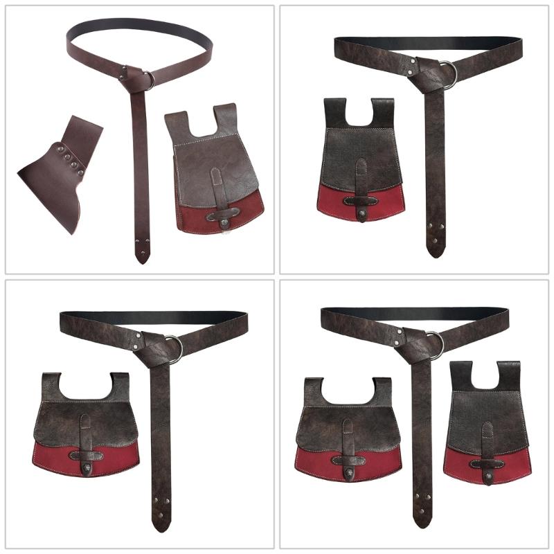 Elegant Style PU Leather Waist Pack With Removable Storage Bag Costume Accessories For Roleplay And Themed Occasion