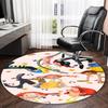 1pc Pippi Longstocking1 Print Round Carpet Chair Round Carpet Suitable for Bedroom Living Room Home Decorative Carpet