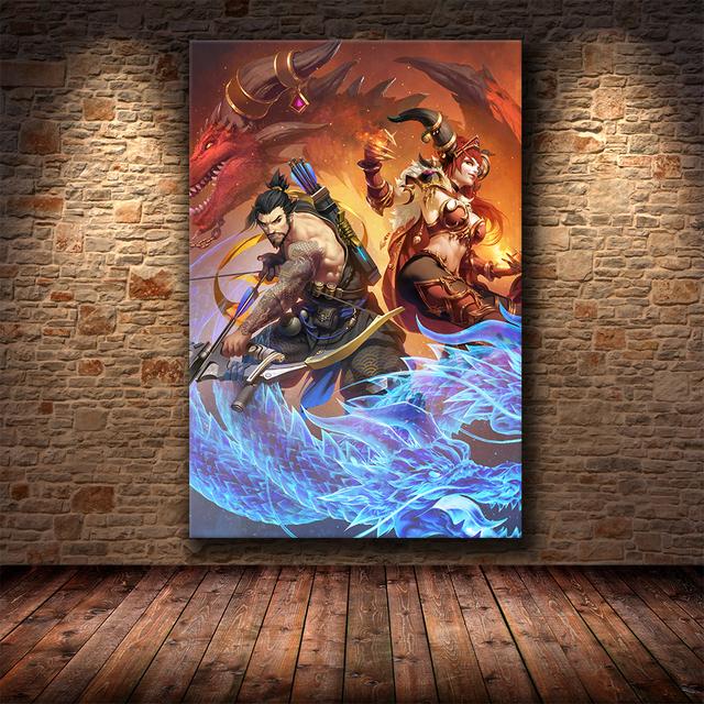 Overwatch Online Game Poster HD Canvas Painting Wall Art Modern Living Room Bedroom Boys Room Dormitory Game Room Cuadros Decor
