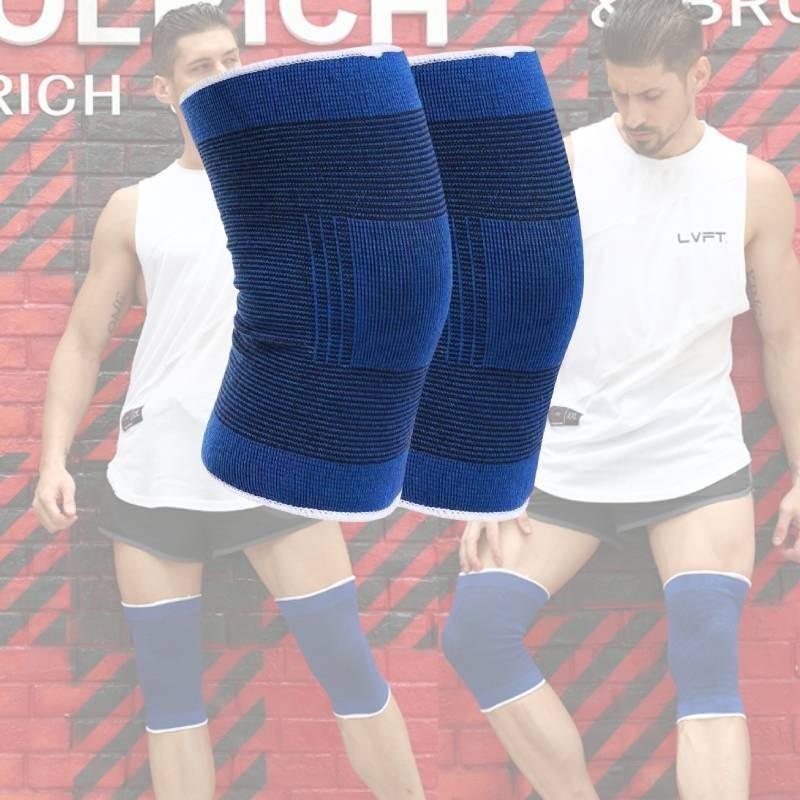 Blue Knitted Knee Brace Pad Outdoor Activities Knee Protector Hiking Sports