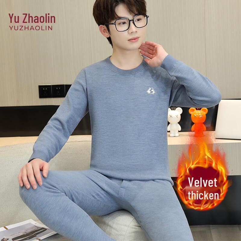 YUZHAOLIN Teen Boys' Plus Velvet Thermal Base Layer Set