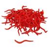 100/50PCS Fishing Lure Lifelike Fishy Smell Red Worms Soft Bait For Carp Bass Silicone Artificial Bait Fishing Accessories HOT
