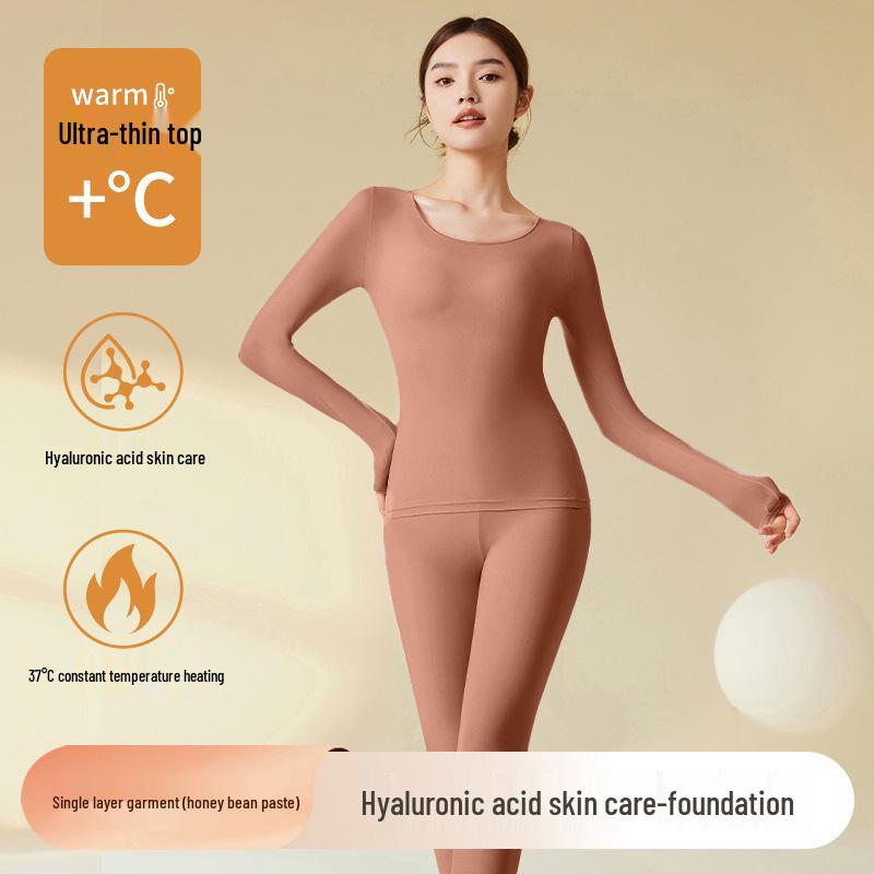 Комплект женского бесшовного термобелья: Улучшающий кожу и согревающий для осени XL