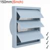 PVC Wandlüftungsgitter 4" 5" 6" Abluftgitter Einfache Montage Lüftungsgitter