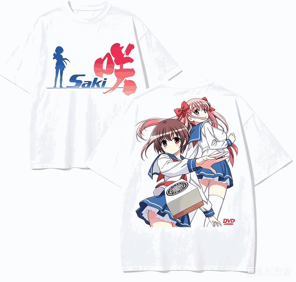 Saki Anime Lover TShirt Harajuku Cotton NewModel High Street Retro Fashion Oversized Unisex Hot Product Comfortable Breathable