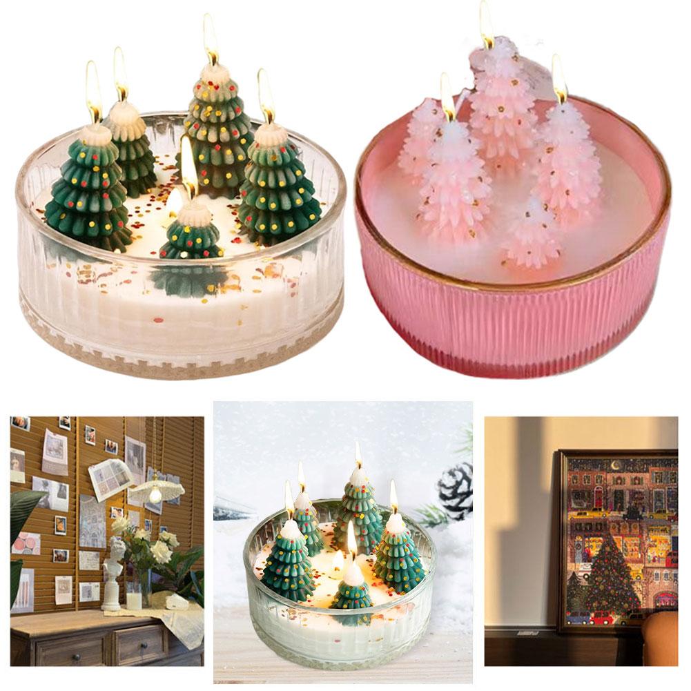 Christmas Scented Candle Christmas Decorations Christmas Tree Aromatherapy Candle Christmas Tree Cedar Forest Candles Xmas Gifts
