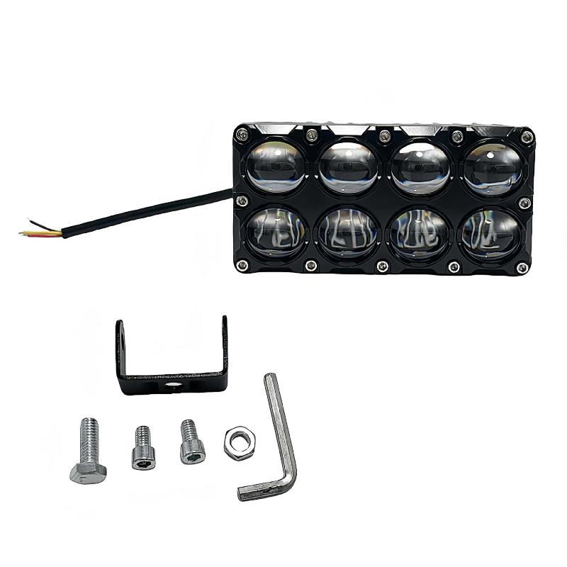 6/8/10 Light Beads Lens Auxiliary Motorcycle Spotlight Working Fog Lights Bulb Projector Headlight