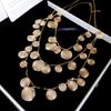 Brushed water drop love pendant, pull-out necklace, simple and high-end sweater chain, niche cold wind necklace jewelry