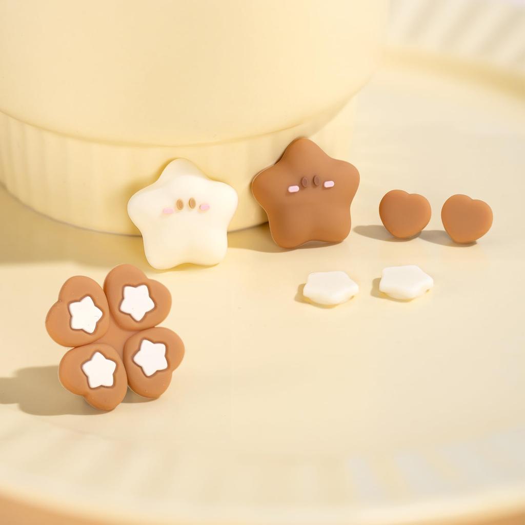 YOCORE Zestaw nakładek na drążki analogowe dla OLED, łatwe nakładki na drążki analogowe i nakładki na kciuki oraz D-pad Joy-Con i Switch/Switch Joy-Con, Instalacja, Antypoślizgowe nakładki,